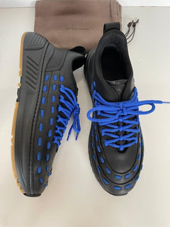 NIB 950 $ Bottega Veneta Herren-Sneaker aus Leder in Schwarz/Blau 10 US (43) 578305 1014 