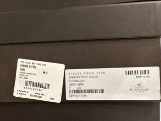 NIB 950 $ Bottega Veneta Herren-Leder-Schwarz-Sneaker 12 US (45 Euro) 578305 