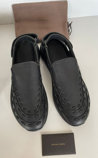NIB $ 950 Bottega Veneta Herren-Sandalen aus schwarzem Leder, 13 US (46 Eu) 578304 