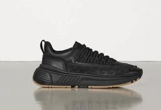 NIB 950 $ Bottega Veneta Herren-Leder-Schwarz-Sneaker 13 US (46 Euro) 578305 1000 