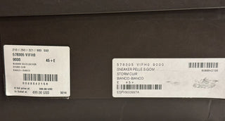 NIB 950 $ Bottega Veneta Herren-Leder-Weiß-Sneaker 12,5 US (45,5) 578305 9000 