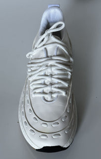 NIB 950 $ Bottega Veneta Herren-Leder-Weiß-Sneaker 12,5 US (45,5) 578305 9000 