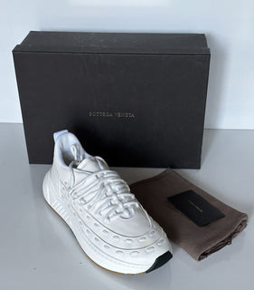 NIB 950 $ Bottega Veneta Herren-Leder-Weiß-Sneaker 12,5 US (45,5) 578305 9000 
