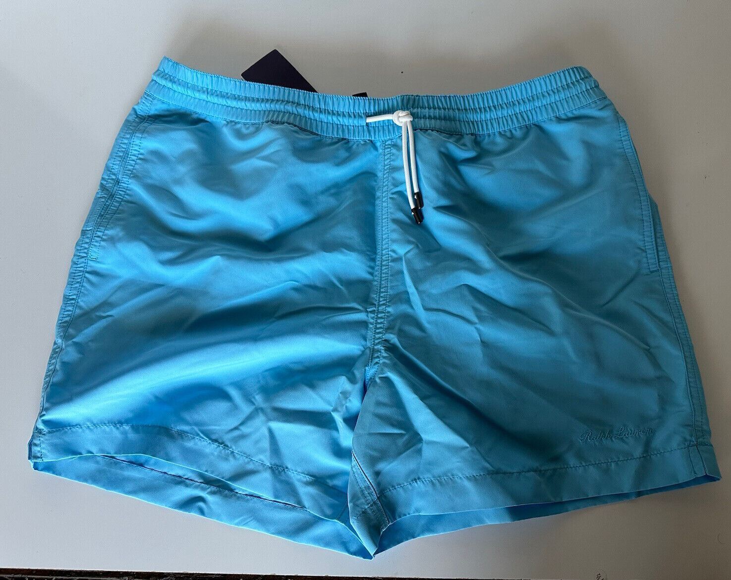 NWT $295 Polo Ralph Lauren Purple Label Mens Blue Swim Shorts Trunks XL Portugal