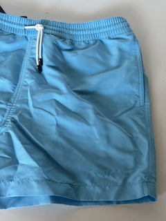 Neu mit Etikett: 295 $ Polo Ralph Lauren Purple Label Blaue Badeshorts für Herren XL Portugal 