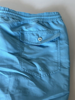 Neu mit Etikett: 295 $ Polo Ralph Lauren Purple Label Blaue Badeshorts für Herren XL Portugal 
