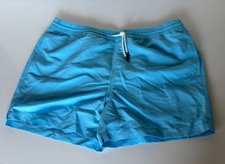 Neu mit Etikett: 295 $ Polo Ralph Lauren Purple Label Blaue Badeshorts für Herren XL Portugal 