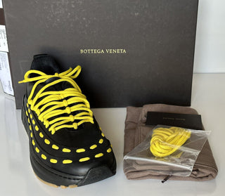 NIB 950 $ Bottega Veneta Herren Leder Schwarz/Gelb Sneakers 11 US 578305 1013 