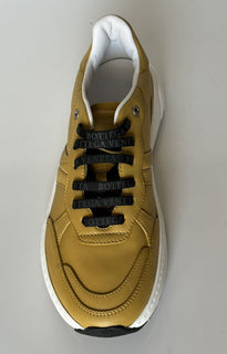 NIB $ 850 Bottega Veneta Herren-Sneakers aus Butterscotch-Leder 7,5 US 565646 7721 