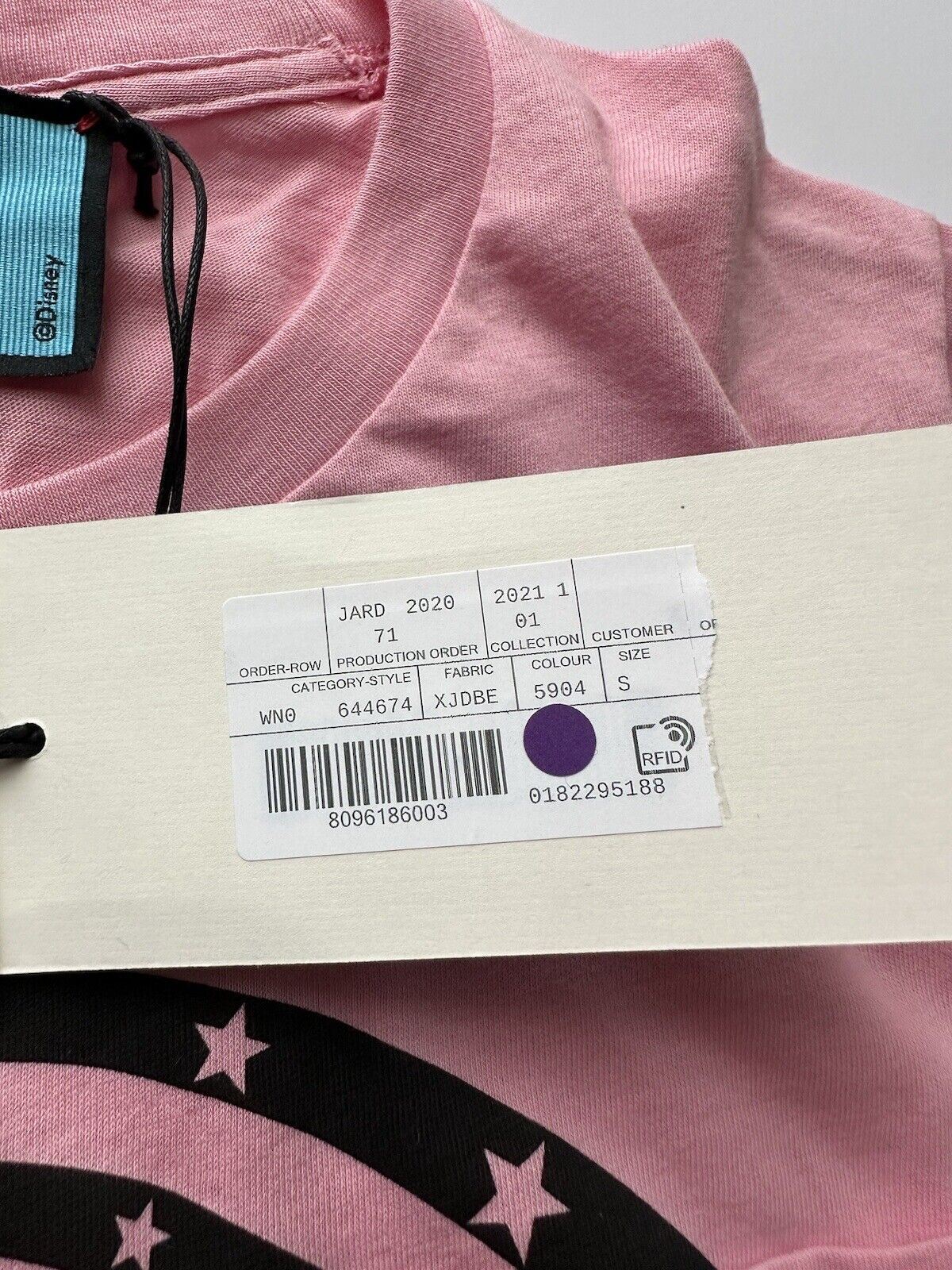 NWT Gucci Donald Duck Jersey Розовая футболка, маленькая 644674 Сделано в Италии