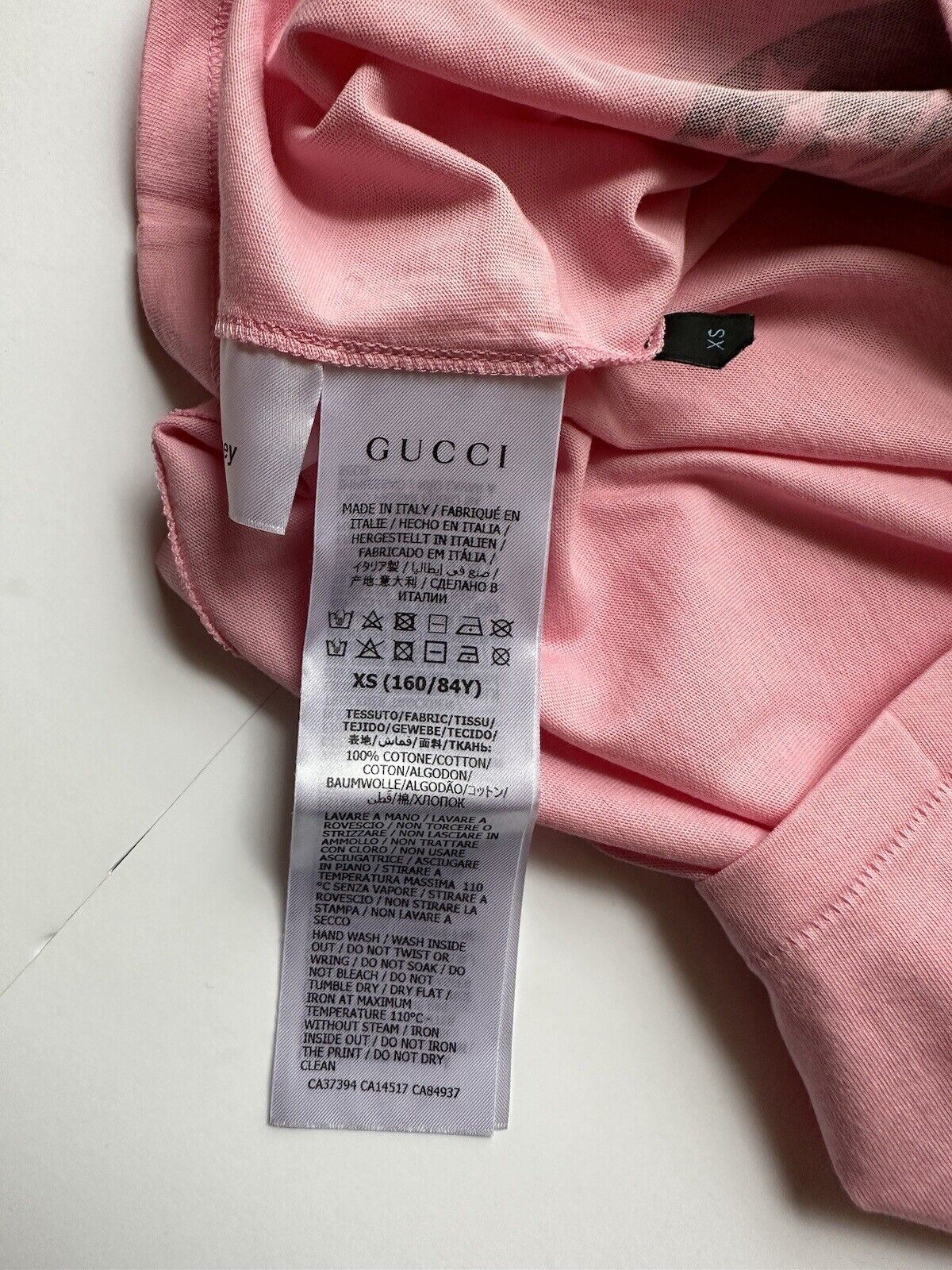 Розовая футболка NWT Gucci Donald Duck Jersey XS 644674 Сделано в Италии