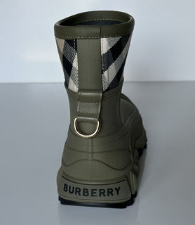 NIB Burberry Ryan Rubber Damen-Stiefeletten in Dunkelgrün, 11 US (41 Eu) 8045185 IT 