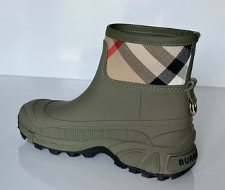 NIB Burberry Ryan Rubber Damen-Stiefeletten in Dunkelgrün, 11 US (41 Eu) 8045185 IT 