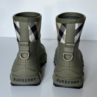 NIB Burberry Ryan Rubber Damen-Stiefeletten in Dunkelgrün, 11 US (41 Eu) 8045185 IT 