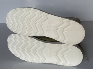 NIB $ 950 Bottega Veneta Leder Grüne leichte Schnürstiefel 10 US 578289