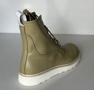 NIB $ 950 Bottega Veneta Leder Grüne leichte Schnürstiefel 10 US 578289