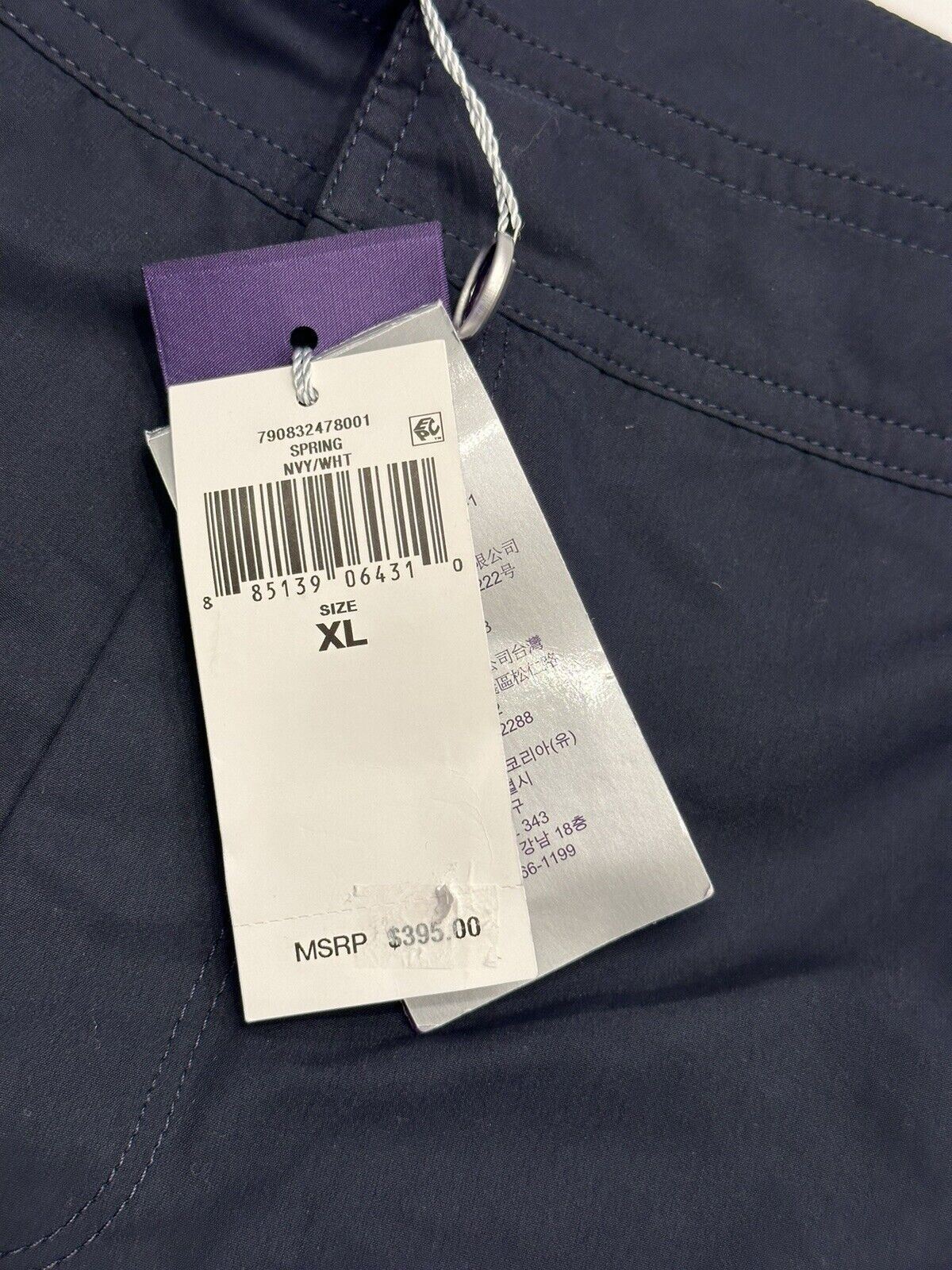 Neu mit Etikett: 395 $ Polo Ralph Lauren Purple Label Herren-Badeshorts in Blau/Weiß XL Portugal 