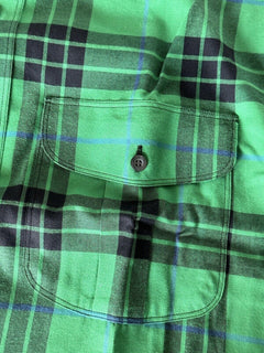 Neu mit Etikett: 340 $ Burberry Herren-Hemd mit Knöpfen aus neongrüner Baumwolle 2XL 80011131