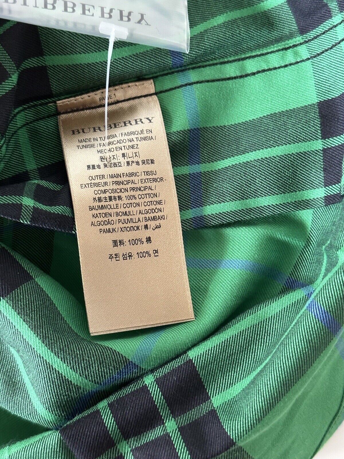 NWT $340 Burberry Men's Neon Green Cotton Button-Up Shirt 2XL 80011131