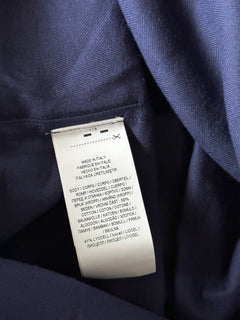 Neu mit Etikett: 450 $ Ralph Lauren Purple Label Marineblaues Langarmhemd, Größe L, hergestellt in Italien