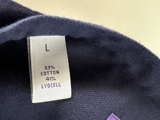 Neu mit Etikett: 450 $ Ralph Lauren Purple Label Marineblaues Langarmhemd, Größe L, hergestellt in Italien