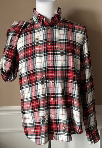 NWT $198 Polo Ralph Lauren Women's Bear Button-down Shirt 2XL