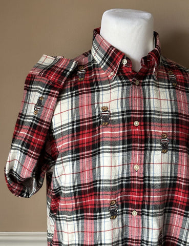 NWT $198 Polo Ralph Lauren Women's Bear Button-down Shirt Small