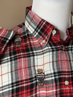 Neu mit Etikett: 198 $ Polo Ralph Lauren Damen-Bär-Button-Down-Hemd Small