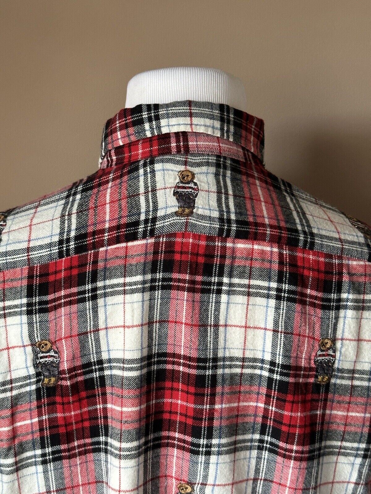 Женская рубашка на пуговицах с медведем, маленькая Polo Ralph Lauren, NWT $198