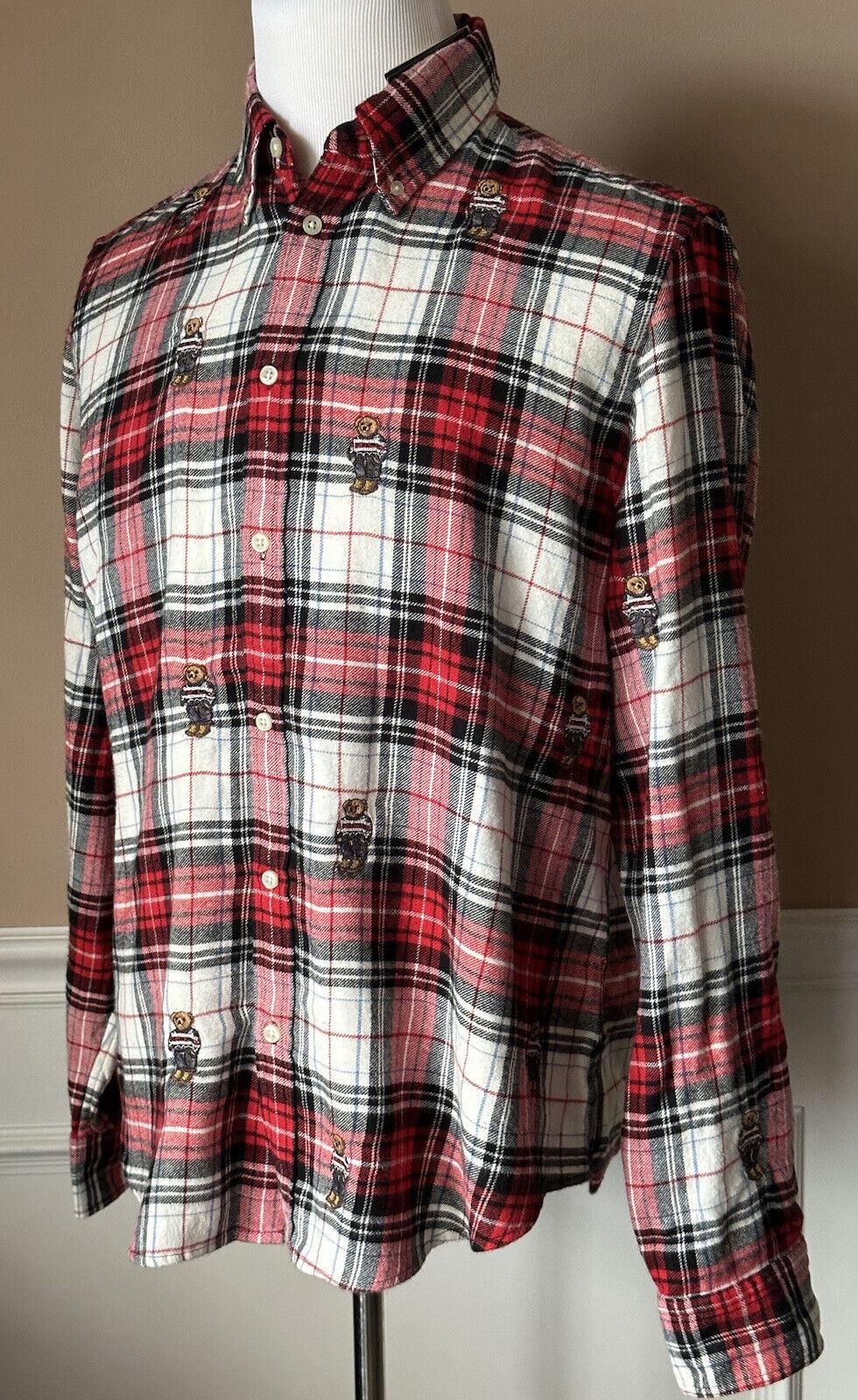 Женская рубашка на пуговицах с медведем, маленькая Polo Ralph Lauren, NWT $198