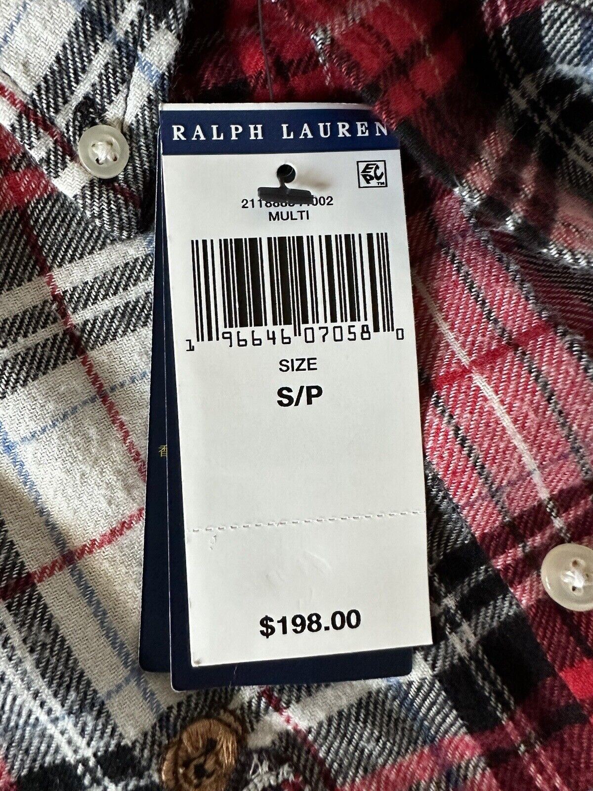 Neu mit Etikett: 198 $ Polo Ralph Lauren Damen-Bär-Button-Down-Hemd Small