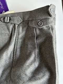 Neu mit Etikett: 595 $ Ralph Lauren Purple Label Wollanzughose Grau 34 US Hergestellt in Italien