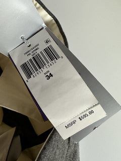 Neu mit Etikett: 595 $ Ralph Lauren Purple Label Wollanzughose Grau 34 US Hergestellt in Italien
