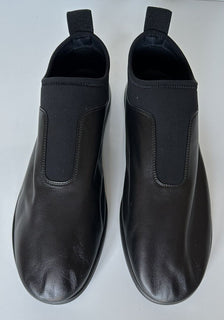 NIB $ 750 Bottega Veneta Herren Lagoon Nappaleder Schwarze Turnschuhe 10,5 US 651305 