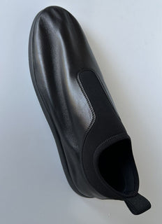NIB $ 750 Bottega Veneta Herren Lagoon Nappaleder Schwarze Turnschuhe 10,5 US 651305 