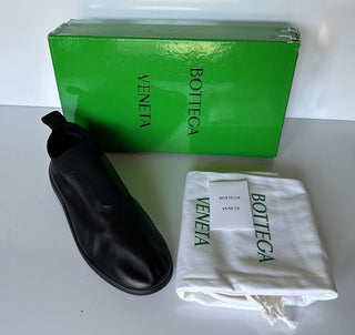 NIB $ 750 Bottega Veneta Herren Lagoon Nappaleder Schwarze Turnschuhe 10,5 US 651305 