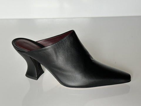 NIB 760 $ Bottega Veneta Napa Leather Black Almond Toe Mules Shoes 8.5 608838 IT