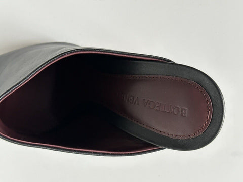 NIB 760 $ Bottega Veneta Napa Leather Black Almond Toe Mules Shoes 8.5 608838 IT