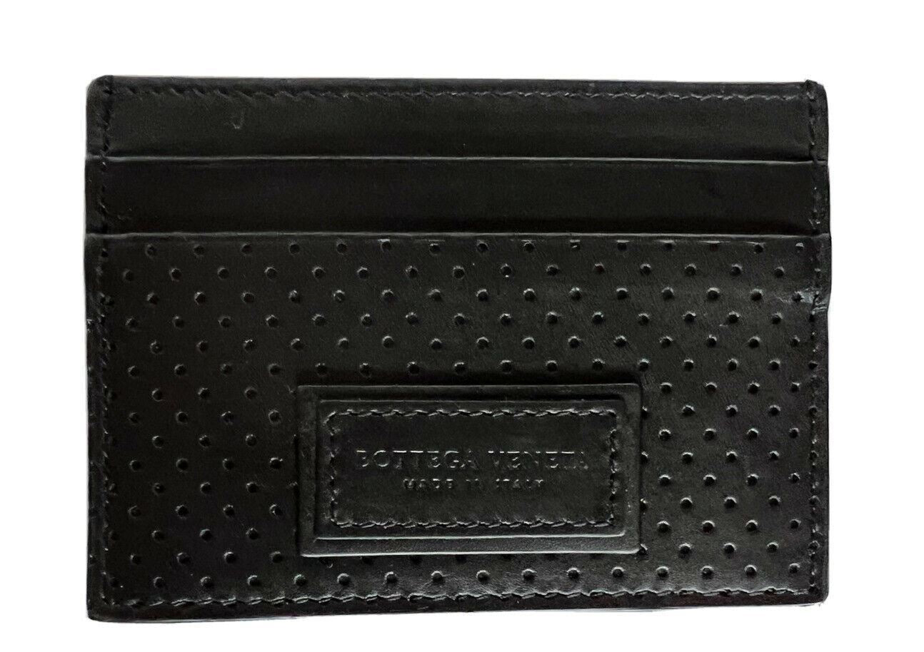 NWT $250 Bottega Veneta Leggero Men's Leather Card Case Black 551811 Italy