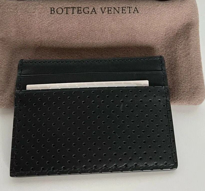 Neu mit Etikett: 250 $ Bottega Veneta Leggero Herren-Kartenetui aus Leder Schwarz 551811 Italien 