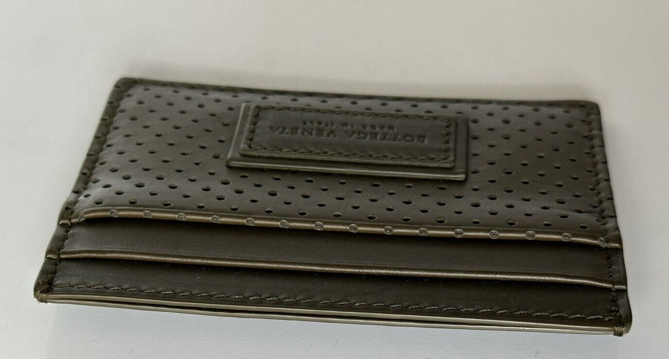 Neu mit Etikett: 250 $ Bottega Veneta Leggero Herren-Leder-Kartenetui Senf 551811 2328 IT 