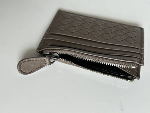 NWT 350 долларов США Bottega Veneta Плетеный мужской кожаный футляр для визиток Сталь 367004 Италия 