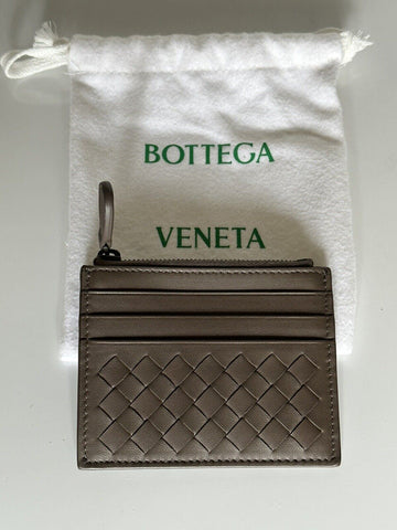 NWT 350 долларов США Bottega Veneta Плетеный мужской кожаный футляр для визиток Сталь 367004 Италия 