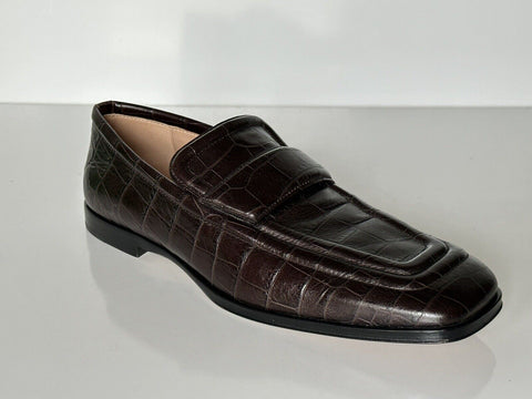 NIB $ 1050 Bottega Veneta Alligators Print Lederschuhe Fondente 11 US 651350 