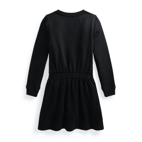 NWT Polo Ralph Lauren Bear Girls Black Dress M (8-10)