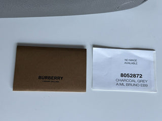 NWT $1350 Burberry Bruno Leather Logo Charcoal Grey Messenger Bag 80528721
