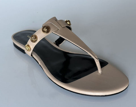 NIB $850 VERSACE Medusa Women's Beige Sandals 9 US (39 Euro) DST669CS Spain