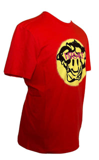 NWT 450 $ Versace Smiley Medusa Logo Rot/Gelb Jersey T-Shirt Small 1002464
