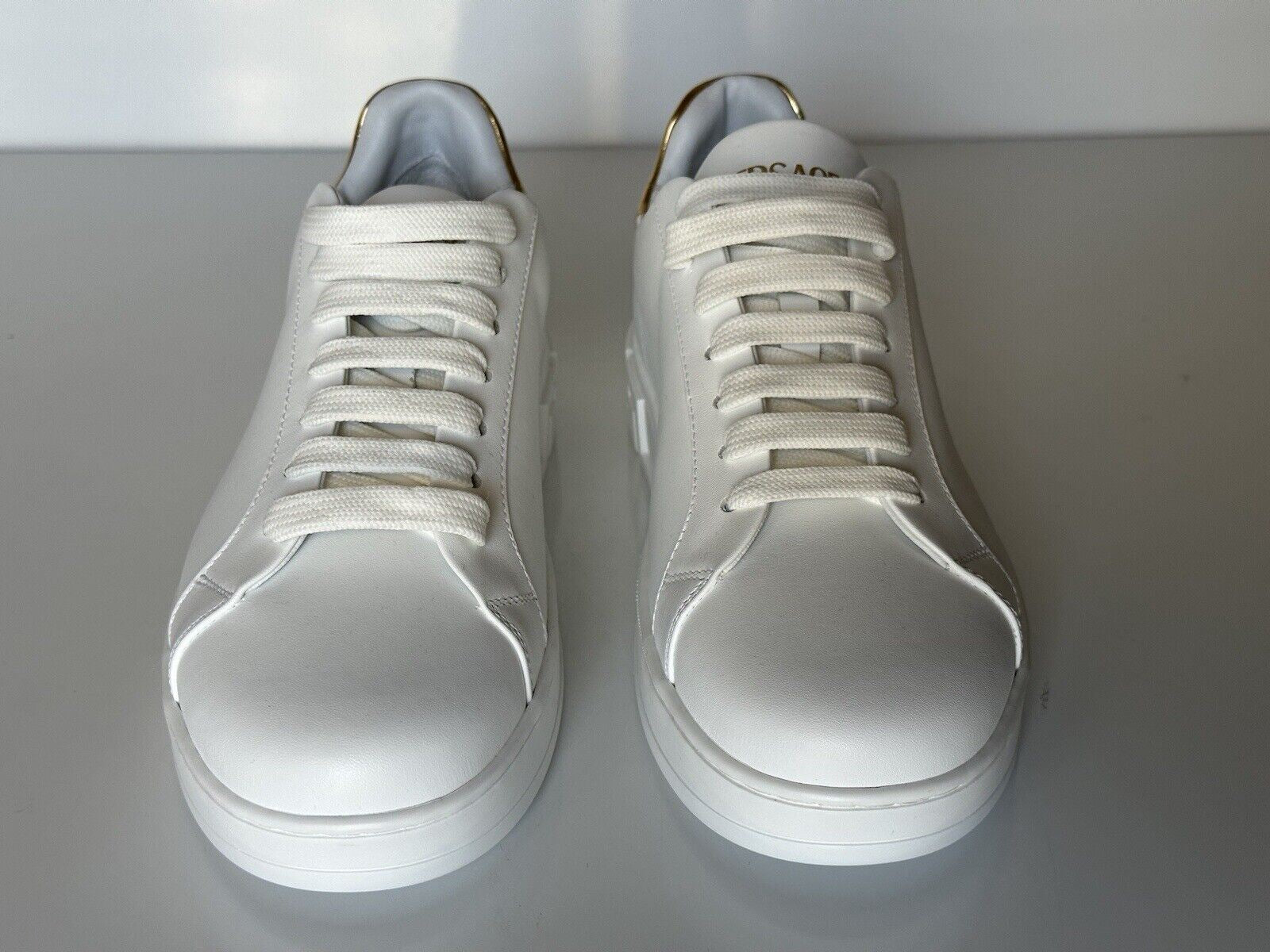 NIB Versace Low Top Женские белые кожаные кроссовки 9 США (39 евро) Сделано в Италии 