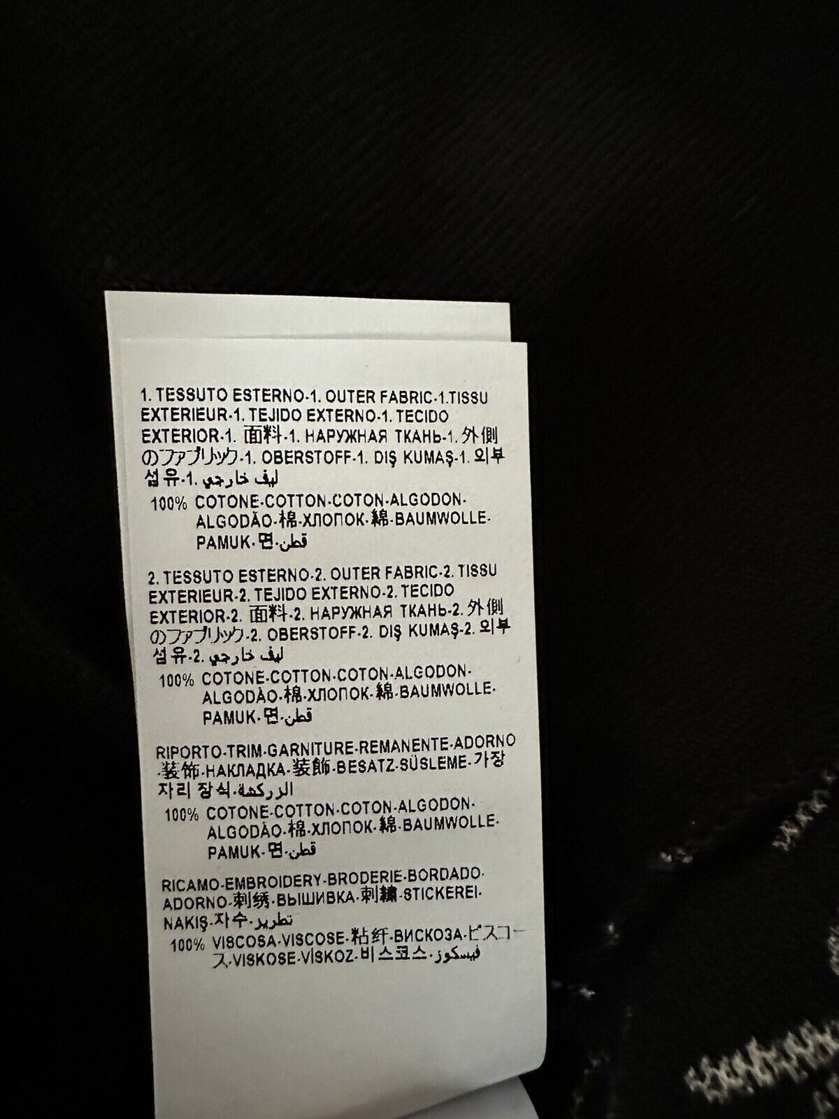 Neu mit Etikett: 650 $ Versace Piquet Stoff Schwarz/Weiß Poloshirt aus Baumwolljersey 5XL 1002755